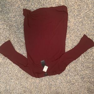 NWT size 12 burgundy mini dress with bell sleeves